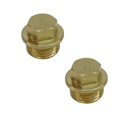 Bsp brass flanged plugs - 1/4",