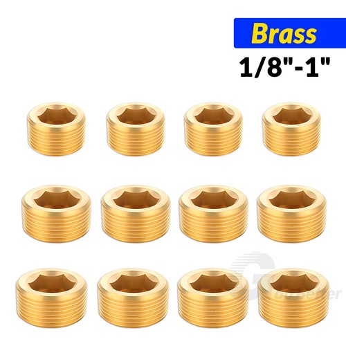 Brass internal hex male - hex,