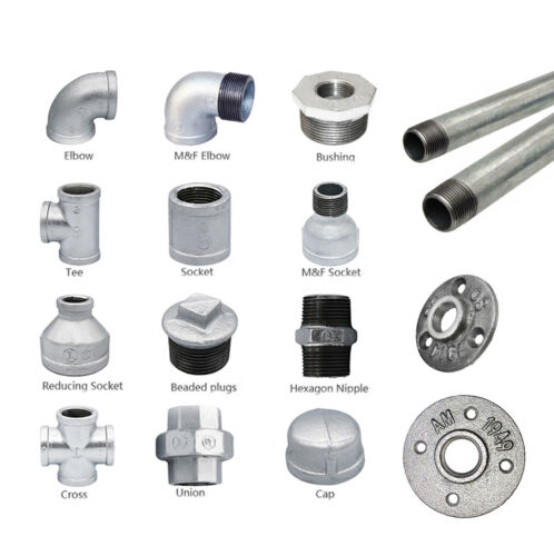 Galvanised malleable iron pipe - galvanised,