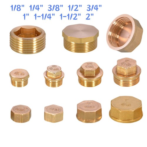 Brass male plug blanking - blanking, stop