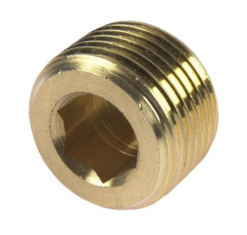 Brass internal hex male - hex,